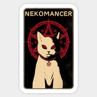 Spooky Nekomancer demon cat Sticker